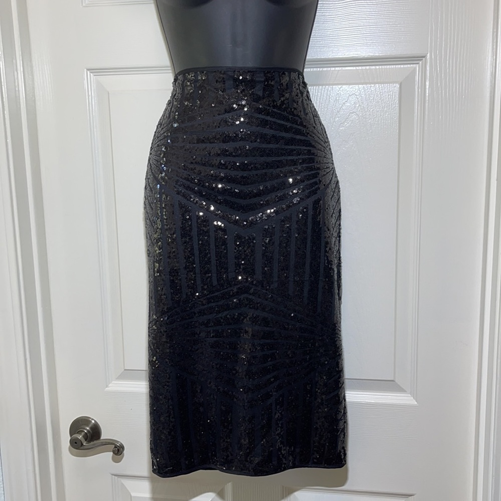 Soprano high waist sequin stretch skirt